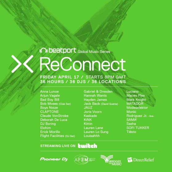 Beatport ReConnect II Live Stream | 36hours, 36 DJs
