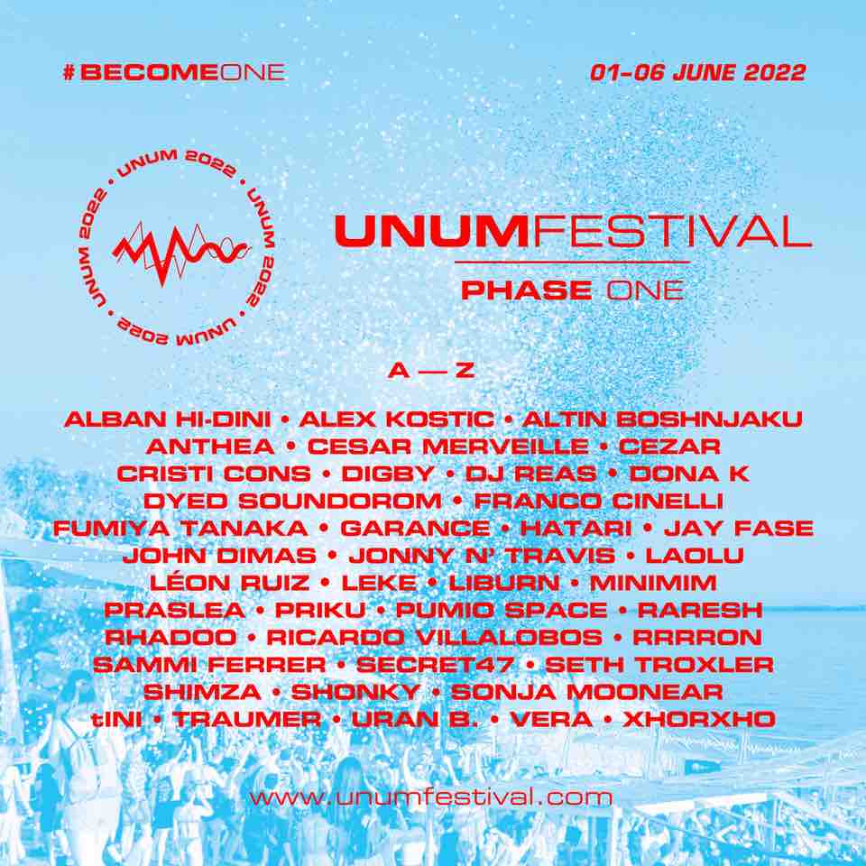 "Unum Festival Phase One Line-up 2022"